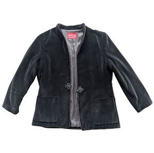 Vintage Sasson Women's Size 8 Black Velvet Jacket Cotton Rayon
